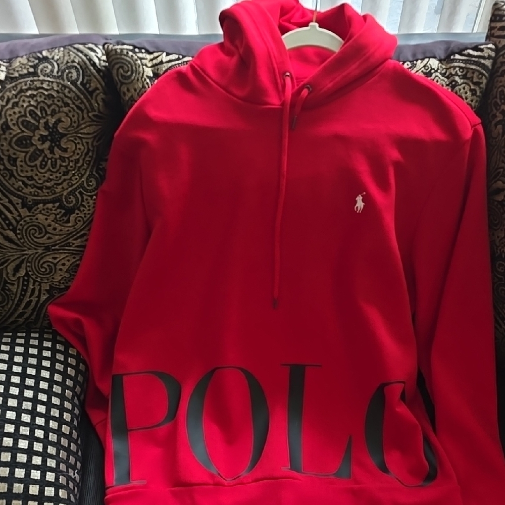 Polo by Ralph Lauren Red Fleece Hoodie Sweatshirt